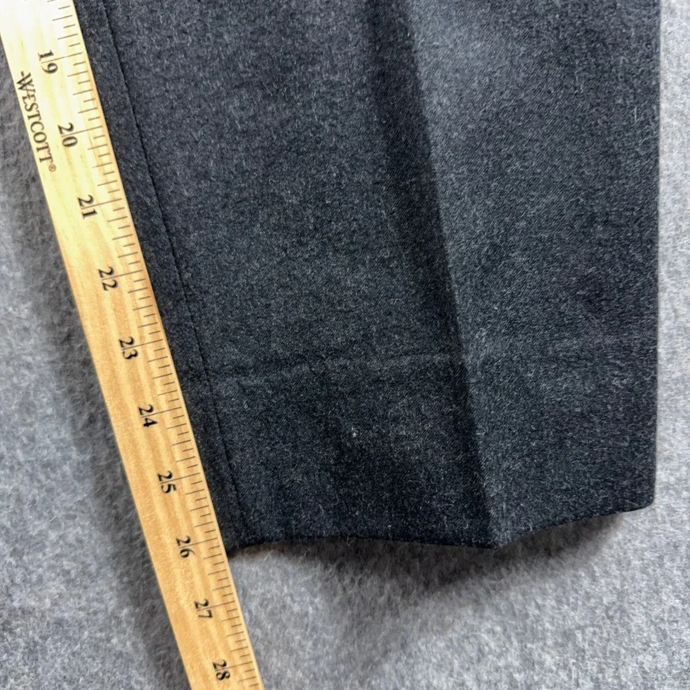 VTG Turnbury Mens 32x30(30x26) Flat Front Dress Pants Charcoal Black Wool Cuffed